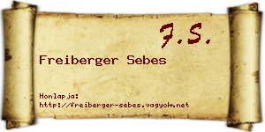 Freiberger Sebes névjegykártya